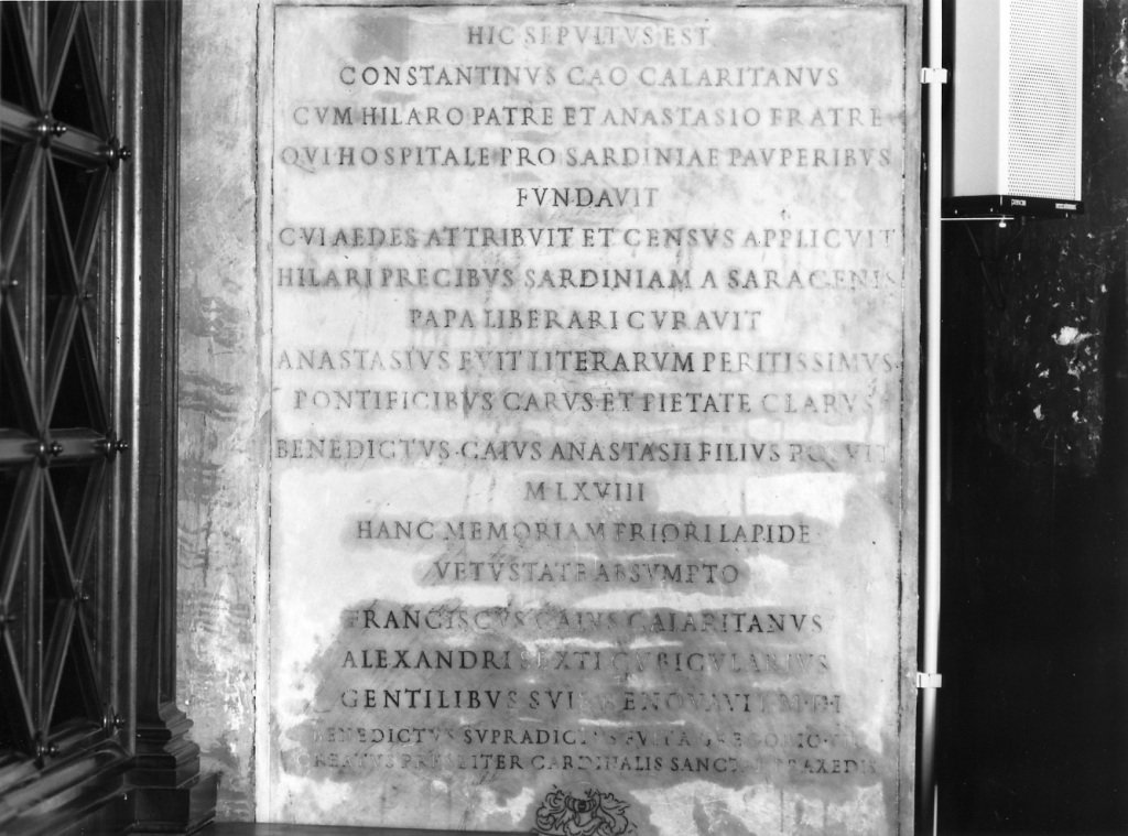 lapide tombale - ambito romano (sec. XVI)